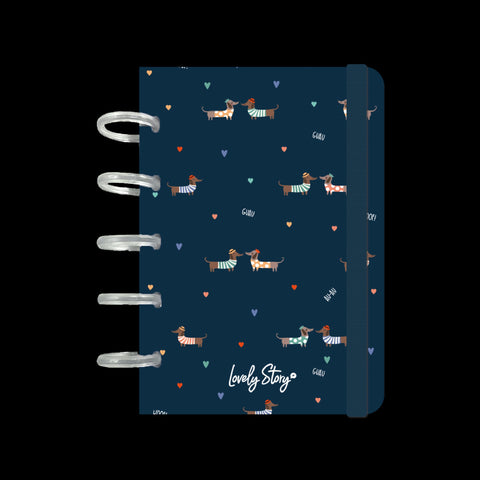 Caderno De Discos A6 Pautado - Blue Guau