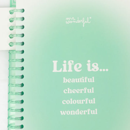 Caderno A5 - Life Is Beautiful