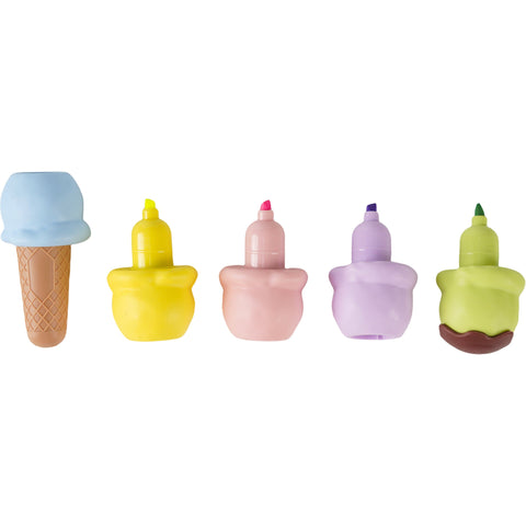 Mini Marcador Fluor Gelado 5 Unidades