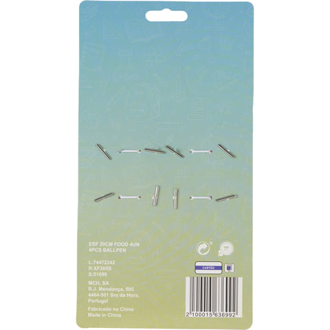 Esferográfica 20Cm Food 4 Unidades
