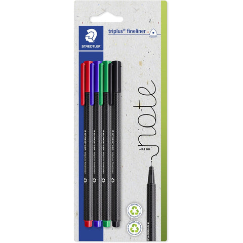 Marcador Triplus Fineliner 0.3mm 4 Unidades Staedtler