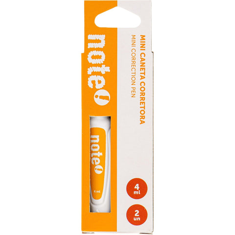 Caneta Corretora Mini 4ml 2 Unidades Note!