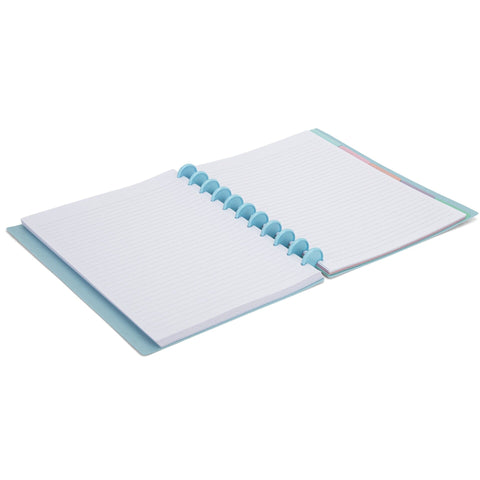 Caderno Smart Espiral com Elástico A4 Pautado Azul Talia