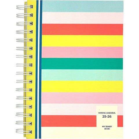 Agenda A5 2026 Espiral 16 Meses Semanal Geometric Note!