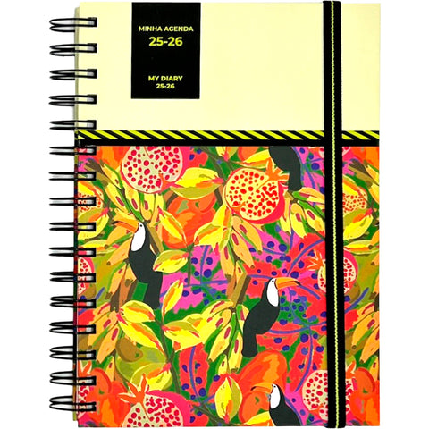 Agenda A5 2026 Espiral 16M Semanal Tropic Note!