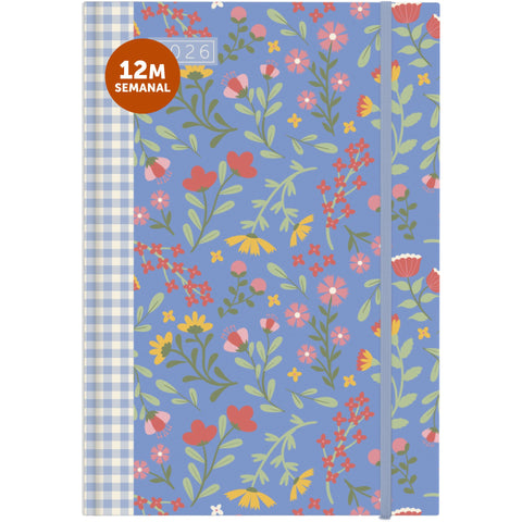 Agenda A6 2026 12 Meses Semanal Calm Note!