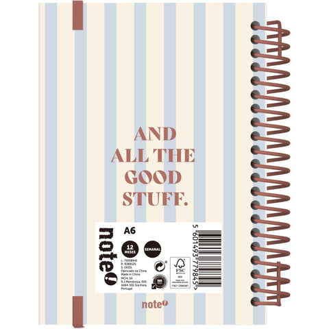 Agenda A6 2026 Espiral 12 Meses Semanal Personality