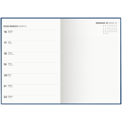 Agenda A5 2026 12 Meses Semanal Essential Note!