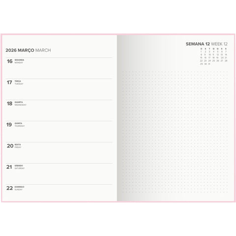 Agenda A5 2026 12 Meses Semanal Essential Note!