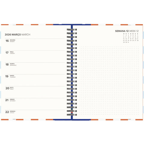 Agenda A5 2026 Espiral 12 Meses Semanal Quotes
