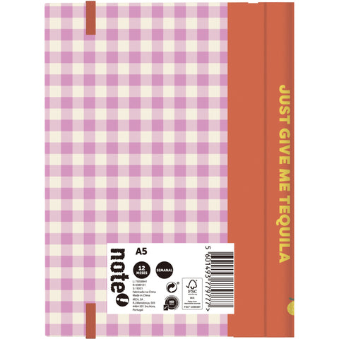 Agenda A5 2026 Espiral 12 Meses Semanal Quotes