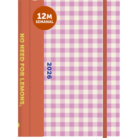 Agenda A5 2026 Espiral 12 Meses Semanal Quotes