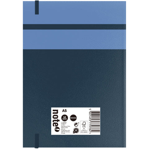 Agenda A5 2026 Elástico 12 Meses Semanal Classic