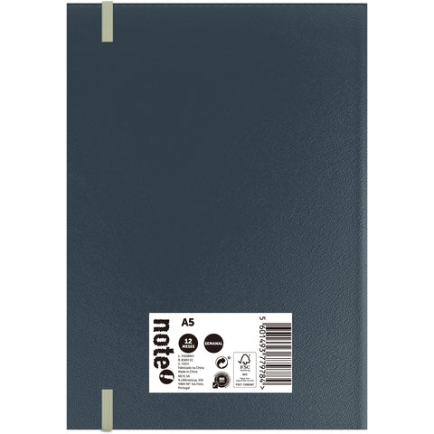 Agenda A5 2026 Elástico 12 Meses Semanal Classic