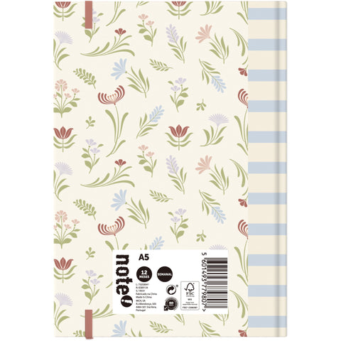 Agenda A5 2026 12 Meses Semanal Calm Note!