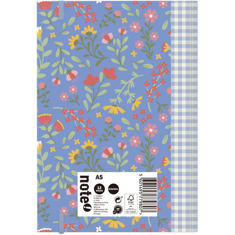 Agenda A5 2026 12 Meses Semanal Calm Note!