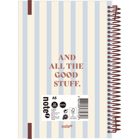 Agenda A5 2026 Espiral 12 Meses Semanal Personality