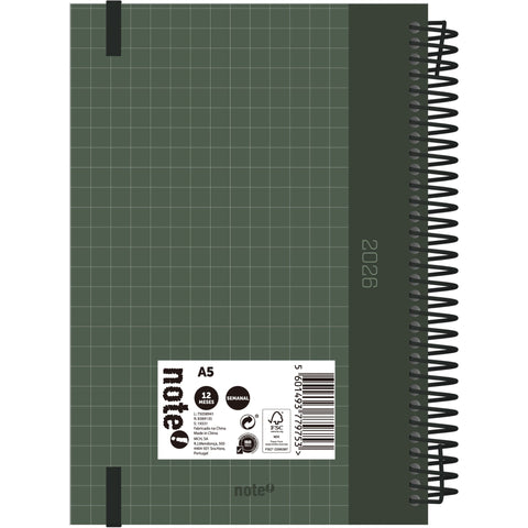 Agenda A5 2026 Espiral 12 Meses Semanal Personality