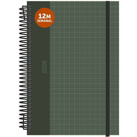 Agenda A5 2026 Espiral 12 Meses Semanal Personality