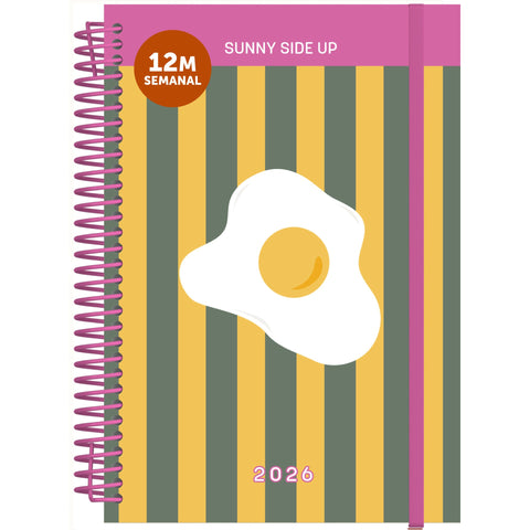 Agenda A5 2026 Espiral 12 Meses Semanal Food Note!
