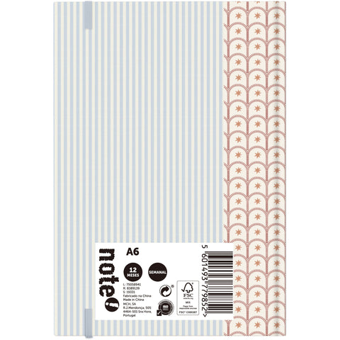 Agenda A6 2026 12 Meses Semanal Geometric Note!