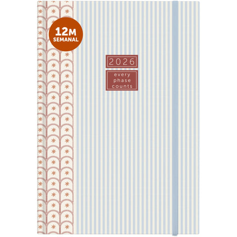 Agenda A6 2026 12 Meses Semanal (várias opções) Note!
