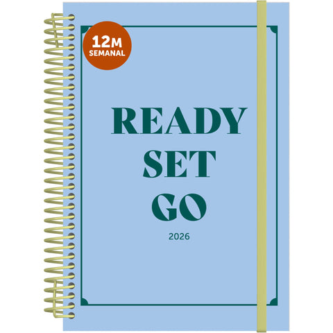 Agenda A5 2026 Espiral 12 Meses Semanal Check Note!