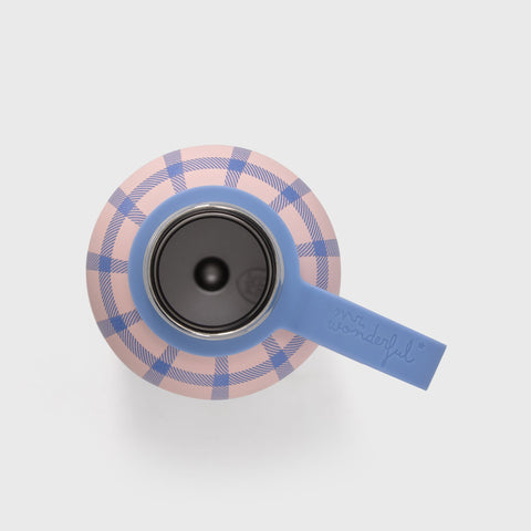 Garrafa Térmica - Quadrados Azul E Rosa