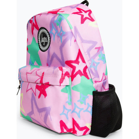 Mochila Graffiti Stars Badge Rosa Hype