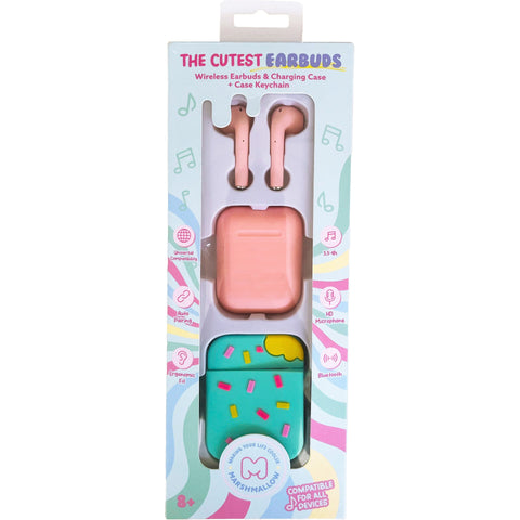 Conjunto de Auriculares com Caixa Marshmallow