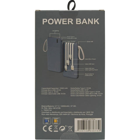Power Bank 10.000 Mah Azul Fusion