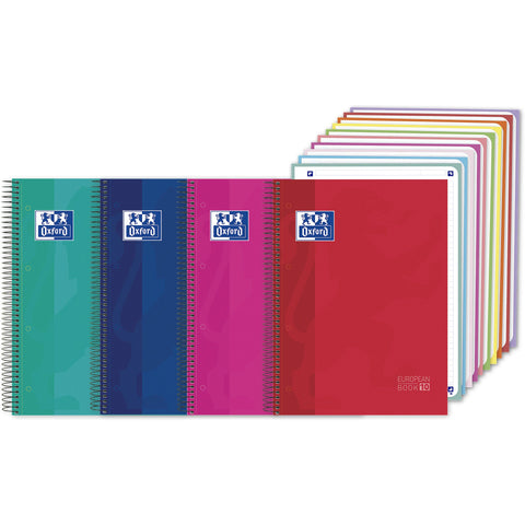 Caderno Espiral A4 Capa Dura 10 Disciplinas 150 Folhas Pautado Oxford