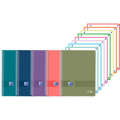 Caderno Espiral EuropeanBook 8 A4 Pautado (várias opções) Oxford