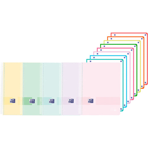 Caderno Espiral A4 8 Disciplinas 160 Folhas Quadriculado Live&Go Oxford