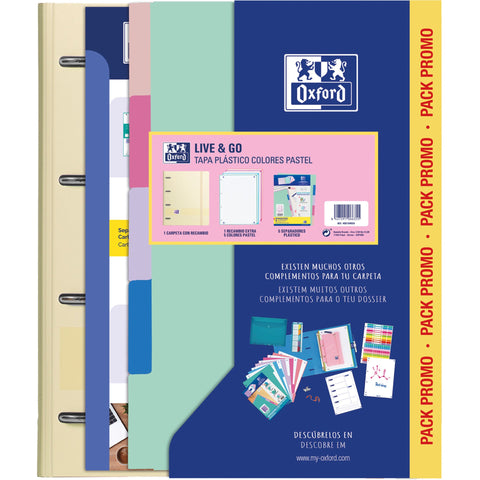 Pack Essenciais Arquivo Live&Go Pastel Oxford