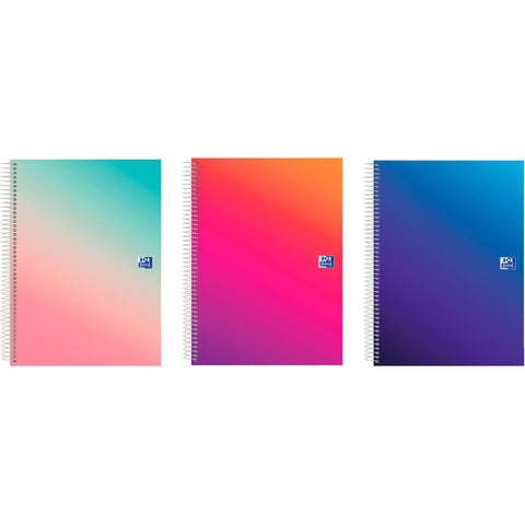 Caderno Espiral A4 90G 120 Folhas Pautado 5 Gradient Oxford