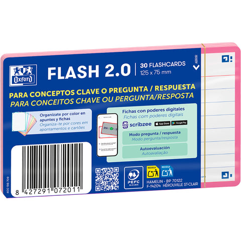 Flashcards 2.0 A7 30 Folhas Rosa Oxford