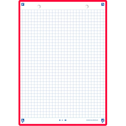 Flashcards 2.0 A5 30 Folhas Quadriculado Vermelho Oxford