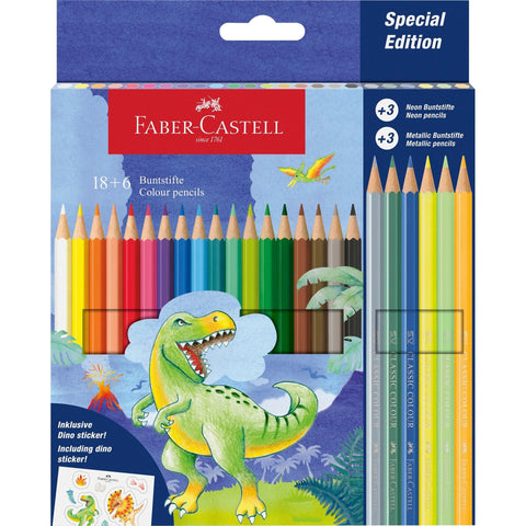 Lápis de Cor Classic com Lápis Metal e Néon Faber Castell