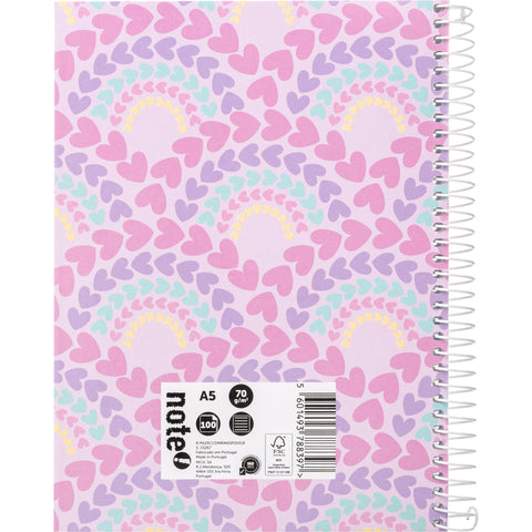 Caderno Espiral A5 Capa Dura Pautado 100 Folhas Mermaid Note!
