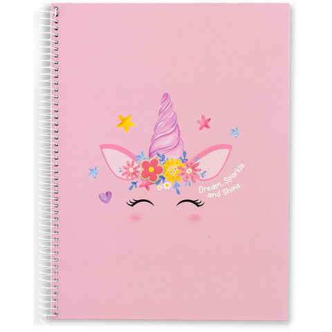 Caderno Espiral A4 Capa Dura Pautado 100 Folhas Unicorn Note!