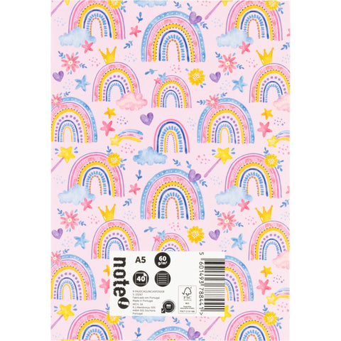 Caderno Agrafado A5 Pautado 40 Folhas 60G Unicorn