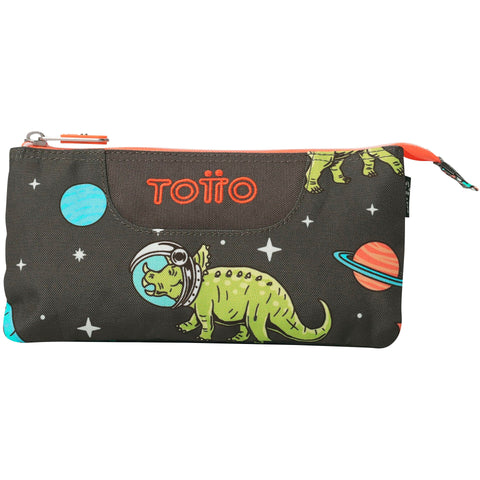 Estojo Triplo Dino Preto Totto