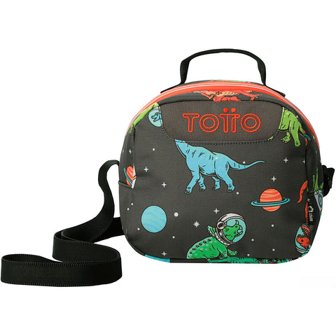 Saco Lanche Dino Preto Totto