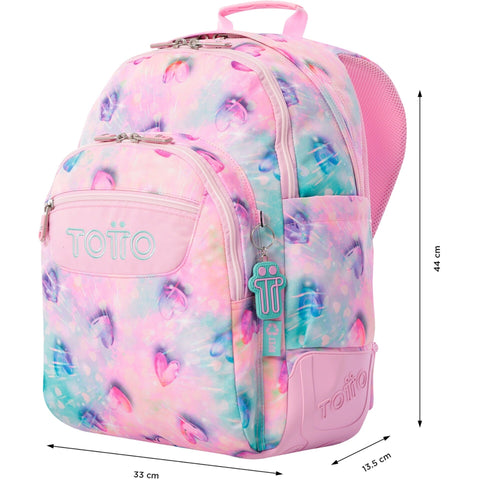 Mochila Com Base Borracha Corações Glitter