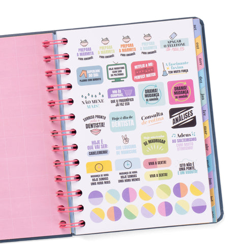 Agenda Wonder 25-26 Semanal Pequena - Boas Vibrações