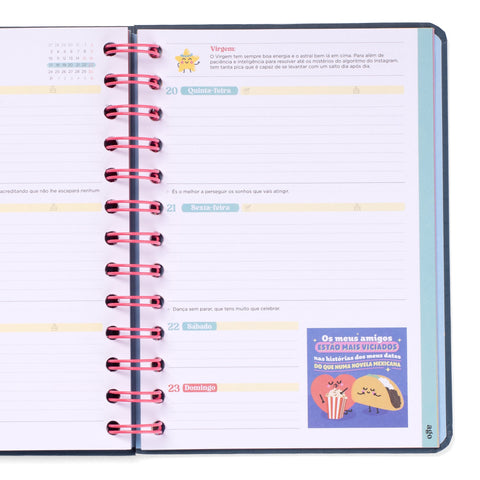 Agenda Wonder 25-26 Semanal Pequena - Boas Vibrações