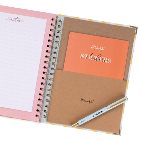 Conjunto Agenda 25-26 + Caneta - No Stress