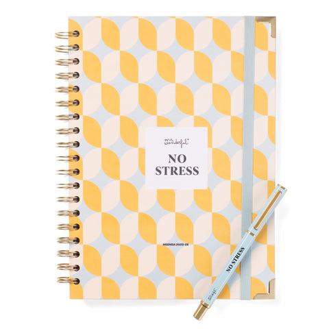 Conjunto Agenda 25-26 + Caneta - No Stress
