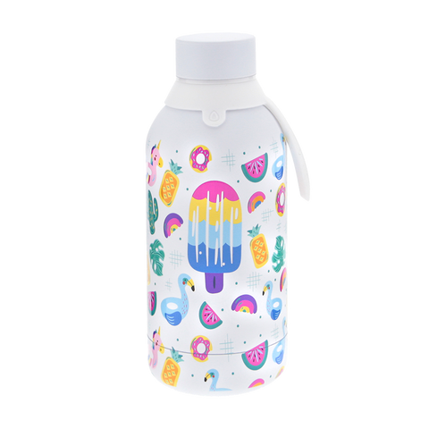 Garrafa Térmica 500Ml -Summer Sun Branco
